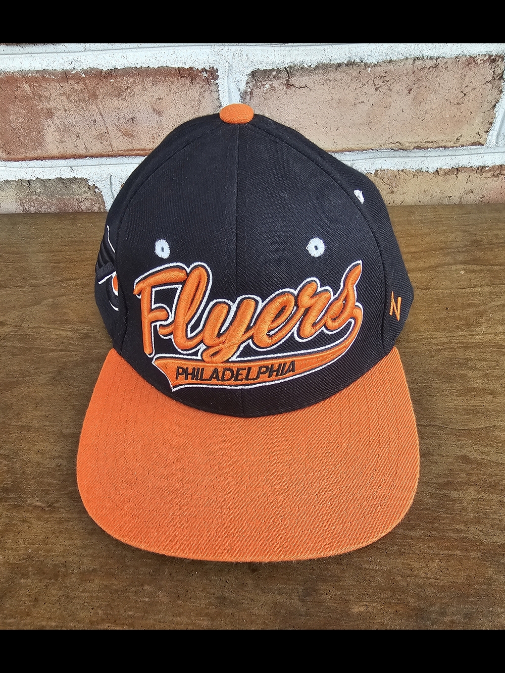 FLYERS Black & Orange Snapback Hat